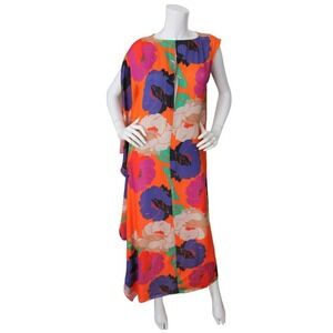 Careste Floral One Shoulder Maxi Caftan Dress NEW